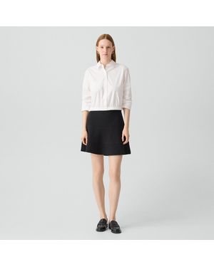 Theory Tiered Flare Skirt - Black