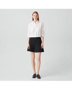 Theory Tiered Flare Skirt - Black