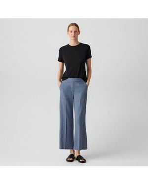 Theory Classic Straight Pull-On Pant - Blue