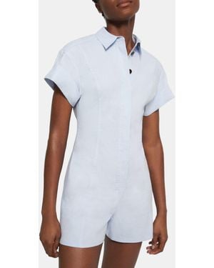 Theory Shirt Romper - White