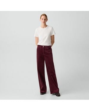 Theory Straight-Leg Five Pocket Pant - Red