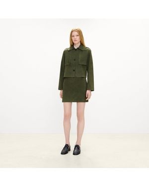 Theory Mini Trouser Skirt - Green