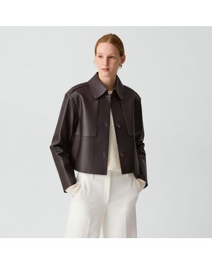 Theory Cropped Trench - Black