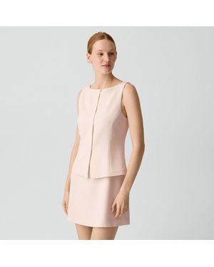 Theory Boatneck Mini Dress - Natural