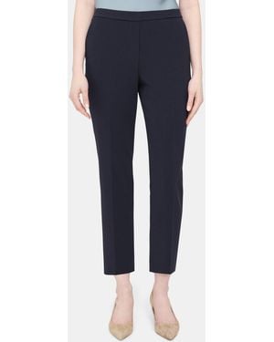 Theory Slim Cropped Pull-On Pant - Blue