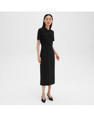 Theory Military Midi Dress - Black