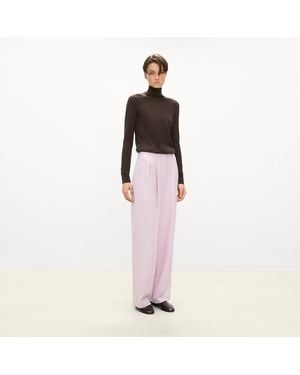 Theory Double Pleat Pant, 33' - Pink