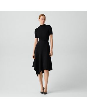 Theory Panel Drape Skirt - Black