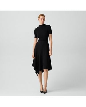 Theory Panel Drape Skirt - Black