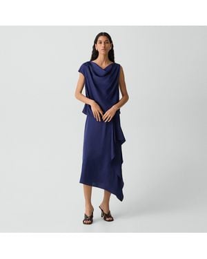 Theory Draped Sarong Skirt - Blue