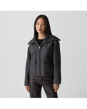 Theory Wing Collar Jacket - Black