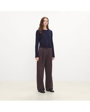 Theory Double Pleat Pant - Blue