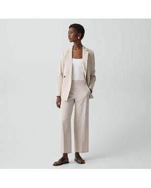 Theory Classic Straight Pull-On Pant - Natural