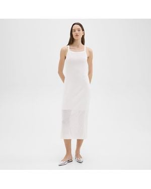 Theory Pointelle Midi Dress - White