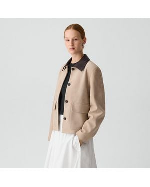 Theory Boxy Patch Pocket Jacket - Natural