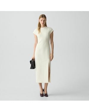 Theory Short-Sleeve Midi Dress - Metallic