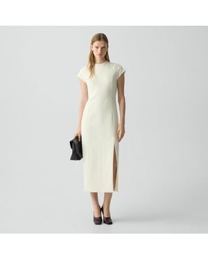 Theory Short-Sleeve Midi Dress - Metallic
