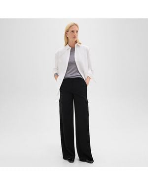 Theory Wide-Leg Cargo Pant - Black
