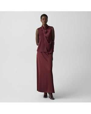 Theory A-Line Maxi Skirt - Red