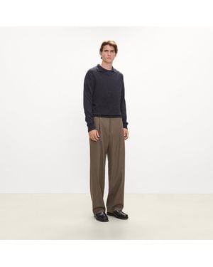 Theory Relaxed Pleat Pant - Blue
