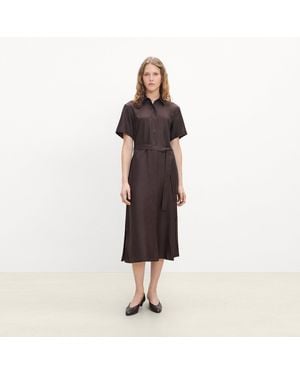 Theory Belted Shirt Dress - Blue