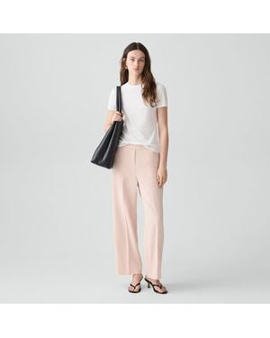 Theory Wide-Leg Pull-On Pant - Brown