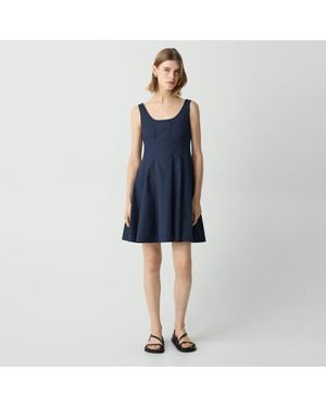 Theory Sleeveless Fit-And-Flare Dress - Blue