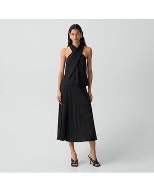 Theory Fluid Pull-On Skirt - Black