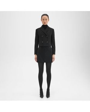 Theory Mini Trouser Skirt - Black