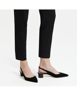 Theory Block Heel Slingback - Black