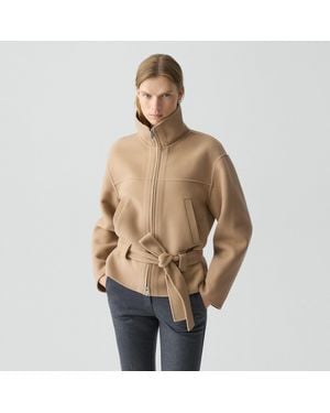 Theory Cropped Anorak Jacket - Natural