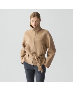 Theory Cropped Anorak Jacket - Natural