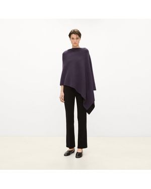 Theory Reversible Draped Poncho - Blue