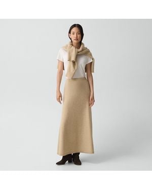 Theory Knit Pull-On Skirt - Natural
