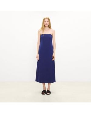 Theory Strapless Maxi Dress - Blue