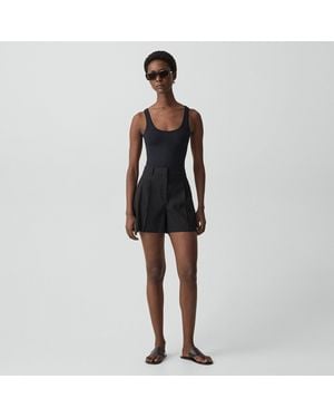 Theory Fluid Pleat Short - Black