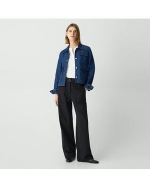 Theory Utility Wide-Leg Pant, 31' - Blue