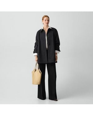 Theory A-Line Trench Coat - Black