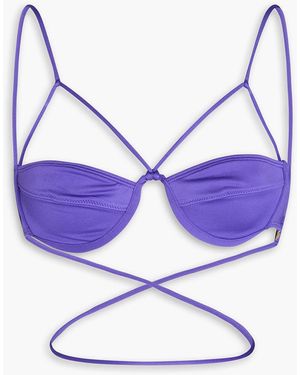 Jacquemus Le bas de maillot signatu bikini-oberteil - Lila