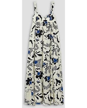 Ulla Johnson Leilani Appliquéd Printed Crepe Maxi Dress - White