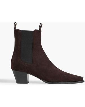TOTEME Suede Chelsea Boots - Brown