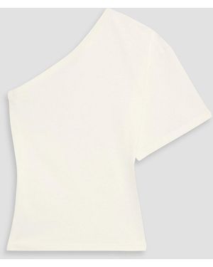 Matteau One-Shoulder Cotton-Jersey Top - Natural
