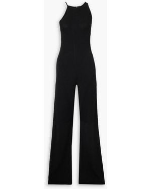 GAUGE81 Casona asymmetrischer jumpsuit aus rippstrick - Schwarz