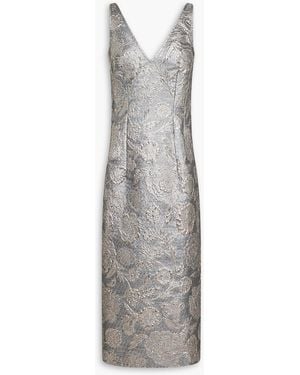 TOTEME Brocade Midi Dress - Gray