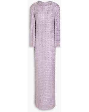 Jenny Packham Star Gazer Embellished Tulle Gown - Purple