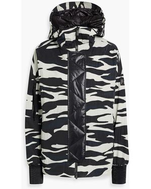 Holden Sloane Zebra-Print Ripstop And Quilted Ski Jacket - Black