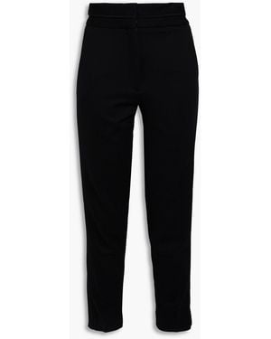 Sandro Jersey Tapered Pants - Black