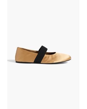 Co. Satin Ballet Flats - Metallic