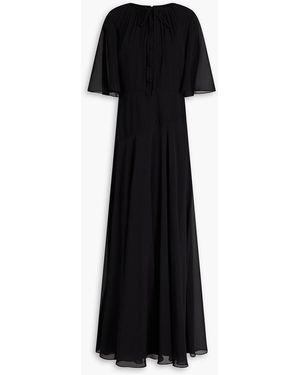 Mikael Aghal Tie detailed Chiffon Dress in Red Lyst UK