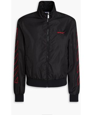 Off-White c/o Virgil Abloh Embroidered Shell Bomber Jacket - Black